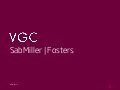 VGC | SabMiller | Rebranding Art of Chilling for Foster's