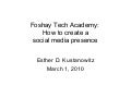 Foshay   Social Media Basics