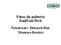 Fotos da Palestra EndNoteweb
