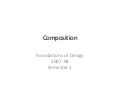 Foundations Of Design - Composition Lecture1