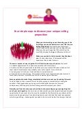 Four simple ways to discover your unique selling proposition