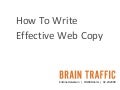 How to Write Effective Web Copy - Fowa Miami 2009