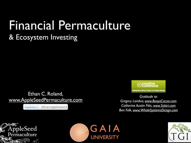 Financial Permaculture & Ecosystem Investing