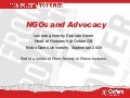 From Poverty to Power: NGOs and Advocacy