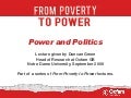 From Poverty to Power: Power and Politics