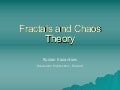Fractals And Chaos Theory
