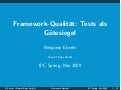 Framework-Qualität: Tests als Gütesiegel