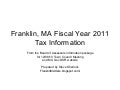 Franklin, MA 2011 Tax Rate Information