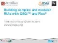 Building complex and modular RIAs with OSGi and Flex
