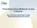 Preventing a Fraud meltdown in your company