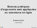 Bonnes pratiques d’ergonomie web appliquées au commerce en ligne