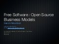 Free Software / Open Source Business Models