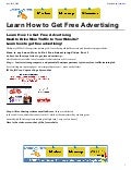 Learn How to Get Free Advertising
