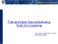 Free and Open Source Authoring Tools for e-Learning 