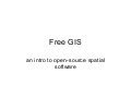 Open Source GIS