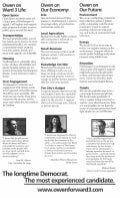 Owen Freeman-Daniels Campaign Brochure - July 2011 #1