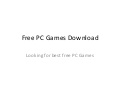 Free pc games download