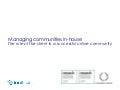 Getting the client involved in the online community