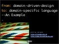 From Domain-Driven Design to Domain-Specific Languages: an example