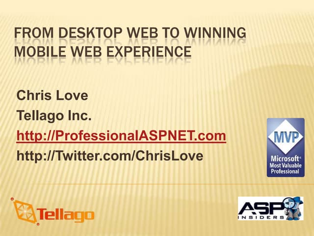 From desktop to mobile web
