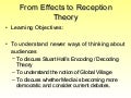 From effects to reception theory slides