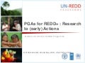 PGAs for REDD+: Research to (early) Actions