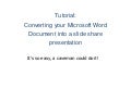 From Word Document To Slideshare