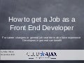 How to get a Job as a Front End Developer