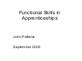 Functional Skills In Apprenticeships