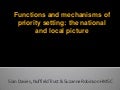 Sian Davies & Suzanne Robinson: Functions and mechanisms of priority setting