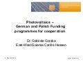 Funding photovoltaics by_dr._g._gorzka