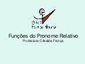 Funções do pronome relativo