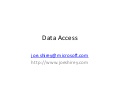 Microsoft Data Access Technologies