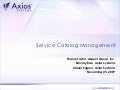 Successful Service Catalog implementation