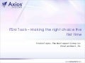 How to select an ITSM Tool from the ITIL<sup>®</sup> Chief Architect