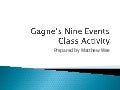 Gagne’s nine events class activity