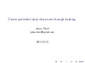 Faster persistent data structures through hashing