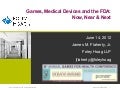 Games for Health (gft12) FDA Presentation