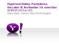 Hyperlocal Deities, Pachyderms, the Letter W, the Number 3 and some Geo