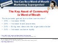 Word Of Mouth Marketing: The Key Asset of Community is Word of Mouth