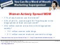 Word of Mouth Marketing Research: Women Actively Spread WOM