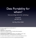 Gavin Bell Data Portability For Whom Xtech08