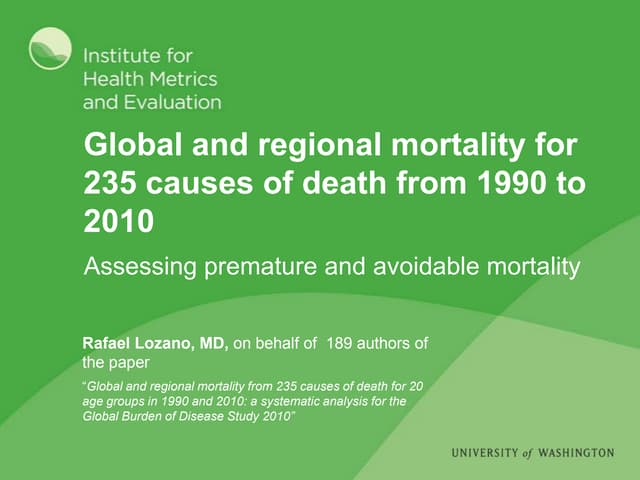 Global and regional mortality from 235 causes of death for 20 age groups in 1990 and 2010: a systematic analysis for the Global Burden of Disease Study 2010