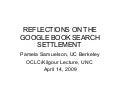 Reflections on the Google Book Search Settlement by Pamela Samuelson
