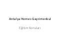 Gayrimenkul Danışmanı Eğitim Programı