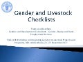 Gender and livestock checklists