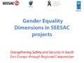 Gender Equality Dimensions in SEESAC projects