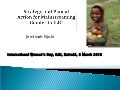 Strategy and plan of action for mainstreaming gender in ILRI