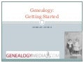 Genealogy: Getting Started