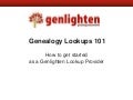 Genealogy Lookups 101